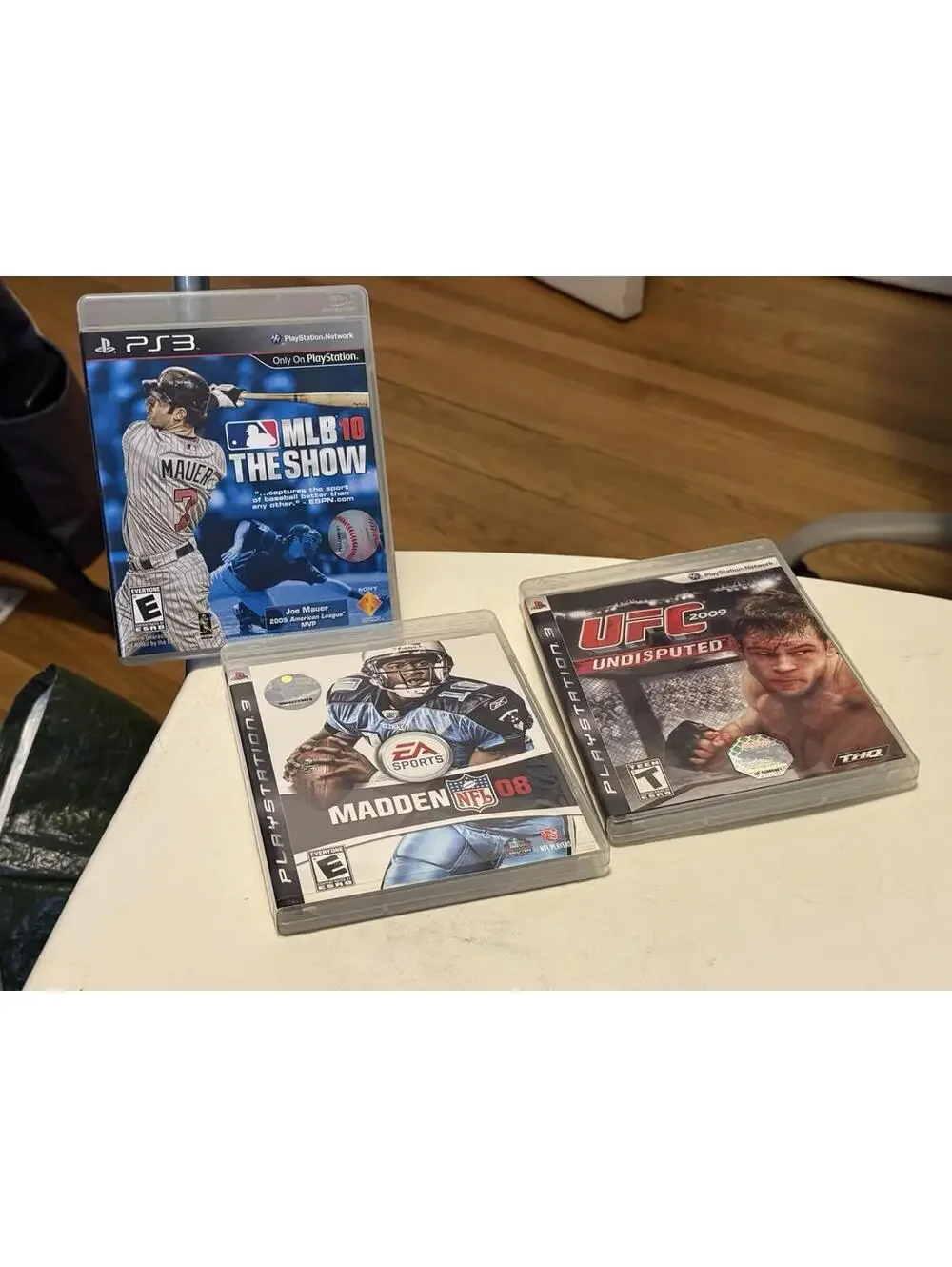 PS3  Sports Games Lot Of 3 , MLB 10, Madden 08, UFC 2009 Undisputed , Good Cond